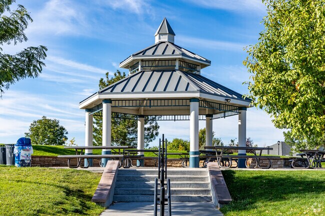 Central Park in The Farm-Arapahoe has a large field, a playground, sports courts, and trails.