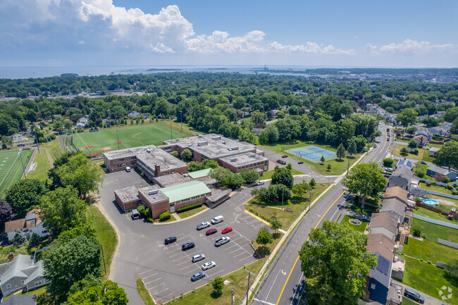 Students enjoy walking around campus at Nathan Hale Middle School in Norwalk.