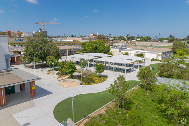 Horace Mann Middle School offers a sprawling campus.