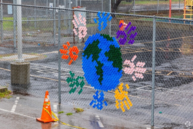Sheldon Elementary School has art throughout the campus in Richmond.