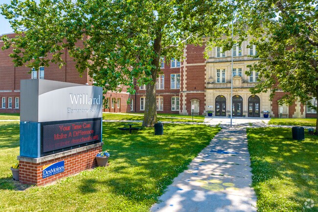 The school colors of Willard Elementary are blue and yellow, and the mascot is the Wildcats.
