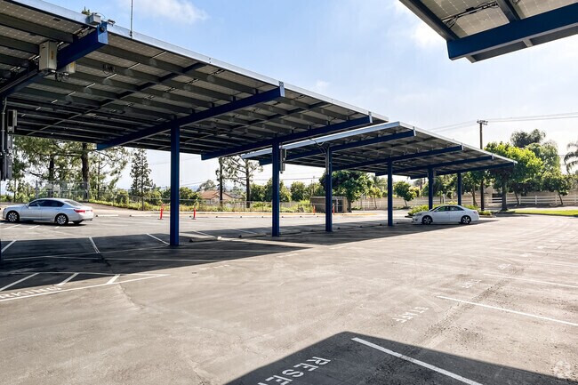 Solar Panels cover the parking lot of Hermosa Elementary School in Alta Loma.