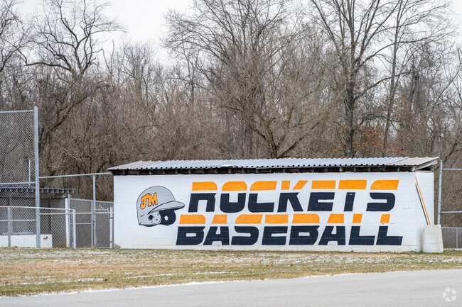 Jefferson-Morgan Elementary School has access to the baseball fields.