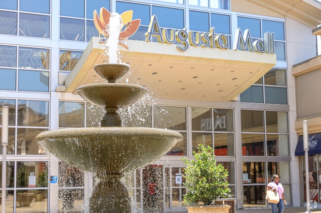 The Augusta Mall in Belair welcomes its shoppers with a beautiful fountain.