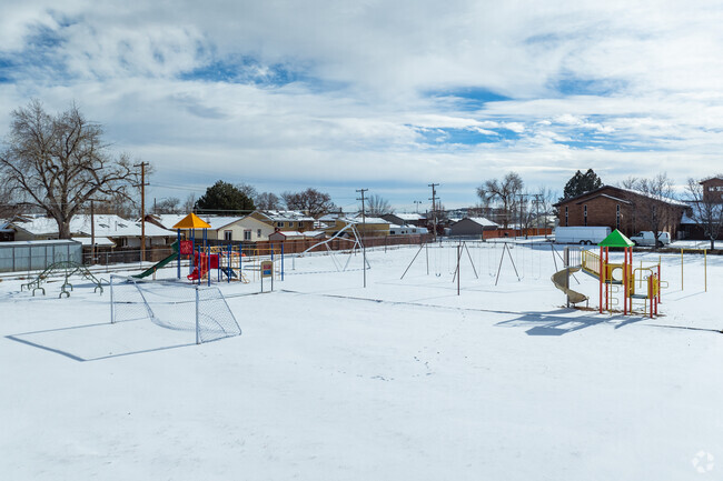 The playground at Brighton Adventist Academy in Brighton, Colorado.