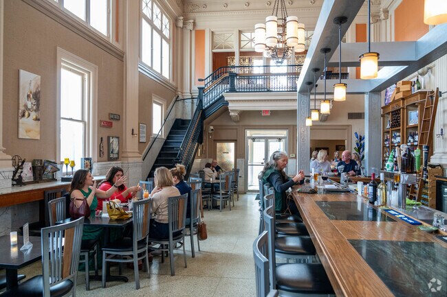 Residents of Shelby, Ohio, enjoy dining at the Vault Wine Bar.