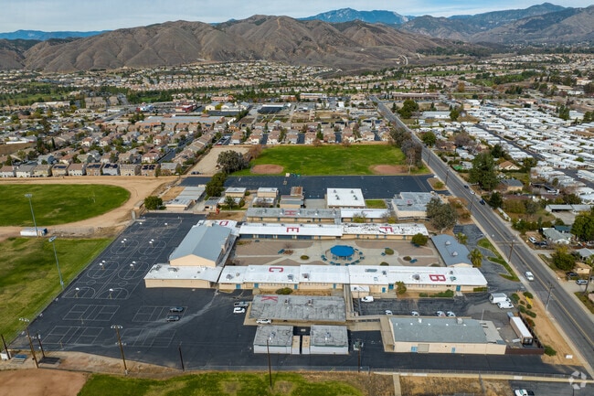 Oak View High offers a sprawling campus when viewed from above.