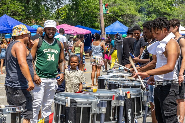 Music fills the air throughout the Juneteenth Celebration in Harambee.