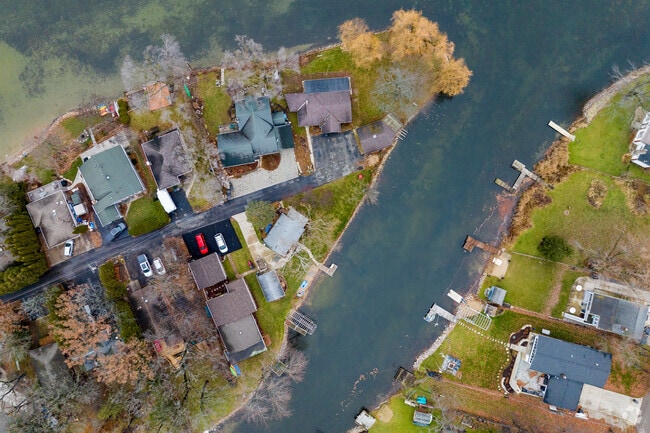 Lakefront homes on Paddock Lake sit on smaller lots, but have great access to the lake.