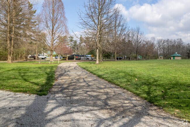 Veterans Park has many paved walking trials for guests to travel around the park.