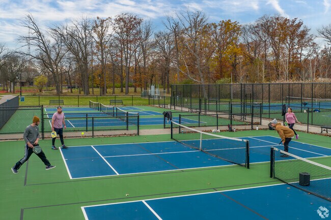 Hawthorne Park residents can play pickleball at Palmer Park at one of the nine courts.