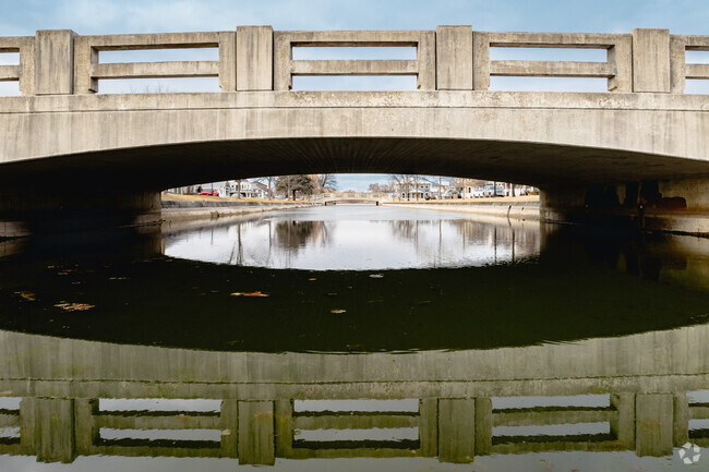 These bridges run across the canal on Lake Winona in Warsaw and connect to Sieben-Volkers Bay.