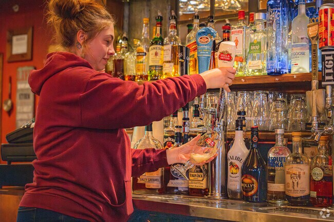 At The Trillium Lodge, locals enjoy stopping by to order a cold beer on tap.
