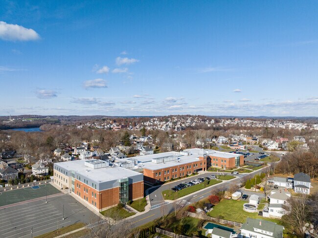 The Caleb Dustin Hunking School located in Haverhill, MA serves students in grades K-8.