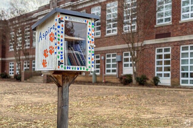 Free library at Barrett Elementary School