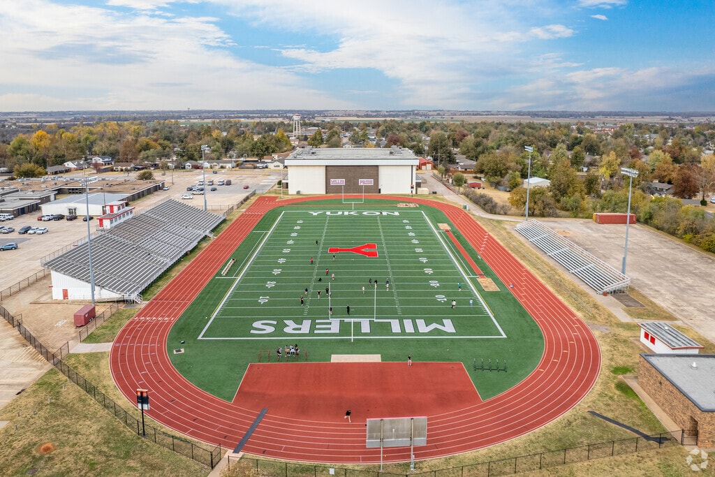 Yukon Middle School has a larger than usual sports facility.