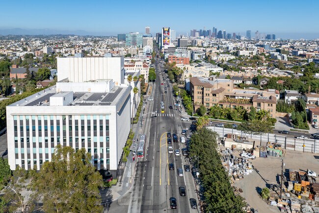 Wilshire Boulevard, about 5 miles west of downtown Los Angeles.
