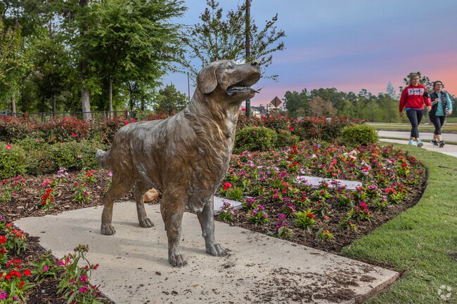 Benders Landing has many small statues scattered around the area that locals can enjoy.