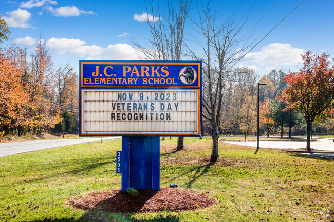 J.C. Parks Elementary Street Sign.