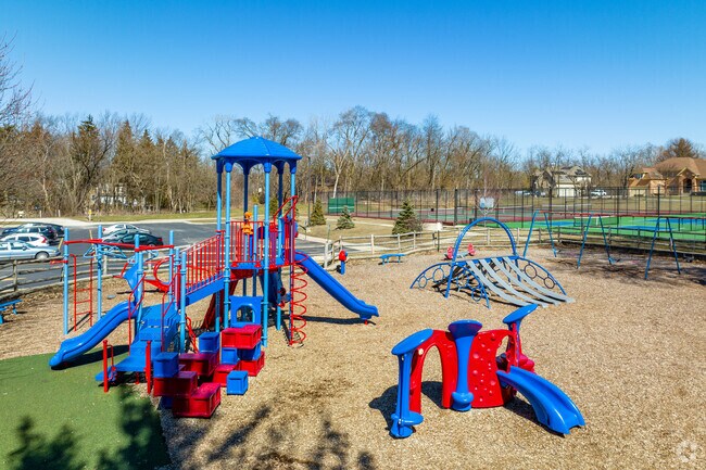 Playground in Lions Park Playground in Prospect Heights.