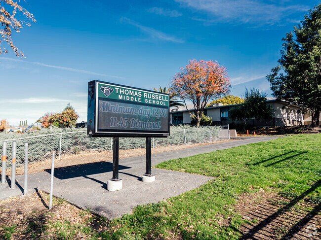 Thomas Russell Middle School has 795 students in grades 7-8 in 2024, according to Niche.com.