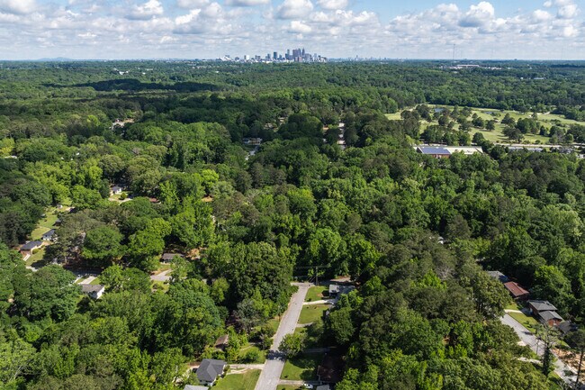 The natural canopy surrounding Orchard Knob remains visible even amid growing development in the area.