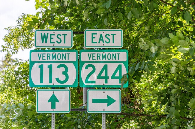 Residents of West Fairlee have quick access to Routes 113 and 244 to get around the different nearby towns.