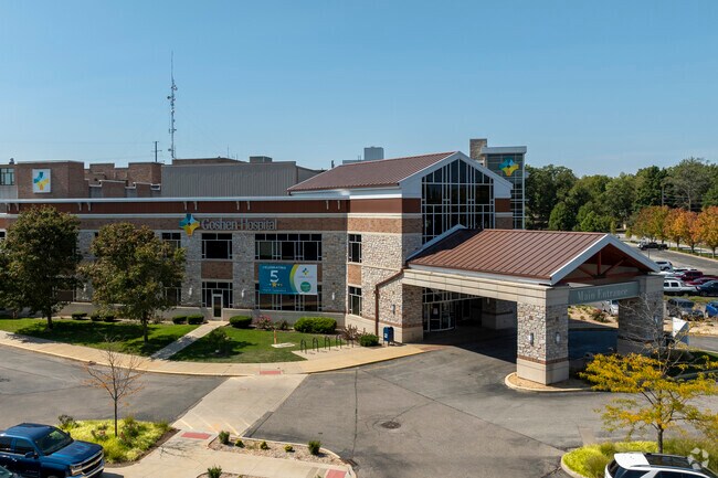 The Goshen Hospital is located in the Historic Racemere Peninsula neighborhood.