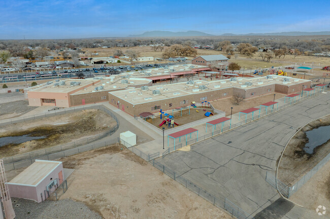 An aerial view of Valencia Elementary School.