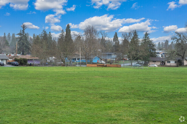 Spencer Butte Middle School has a large grass field for students to use in Eugene.