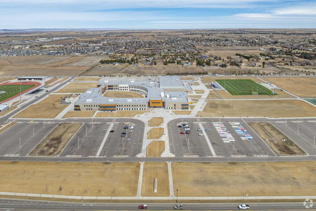 Timnath Middle-High School is a modern educational hub for grades 6–12, featuring collaborative learning spaces, career and technical education programs, and a vibrant campus culture that fosters student growth and innovation.
