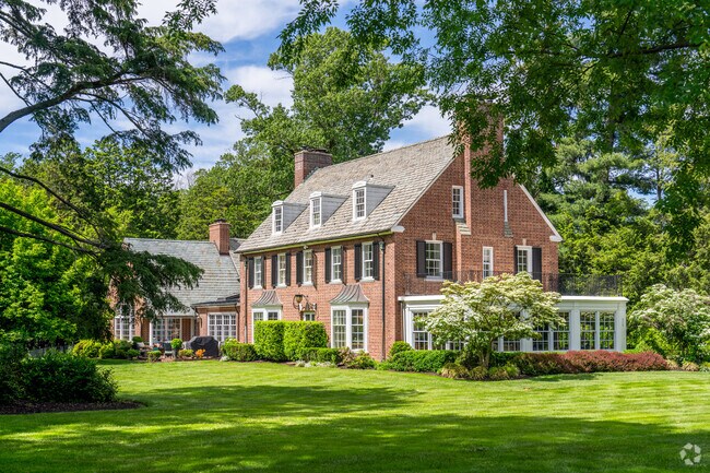 Gorgeous century-old homes line the peaceful residential streets of Moorestown.