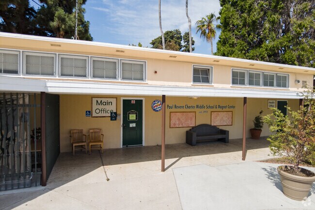 Paul Revere Middle School main office is located on the outer section of the school.