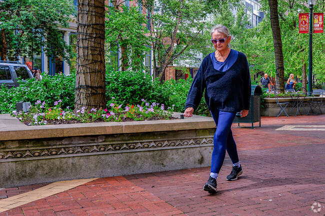 As an outdoor shopping district, the Kalamazoo Mall is perfect for walking, by Southside.