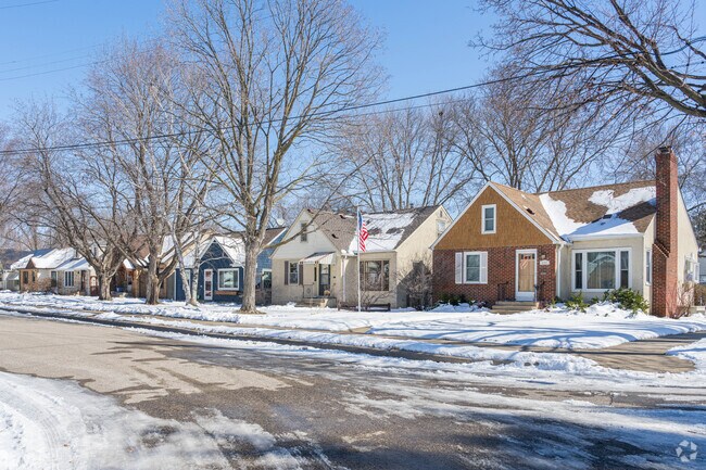A row of homes in the Page neighborhood.
