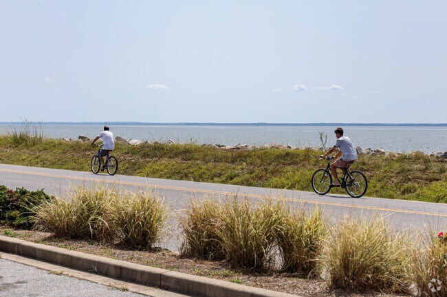 With few houses and light traffic, bike riding is a preferable mode of land transportation.