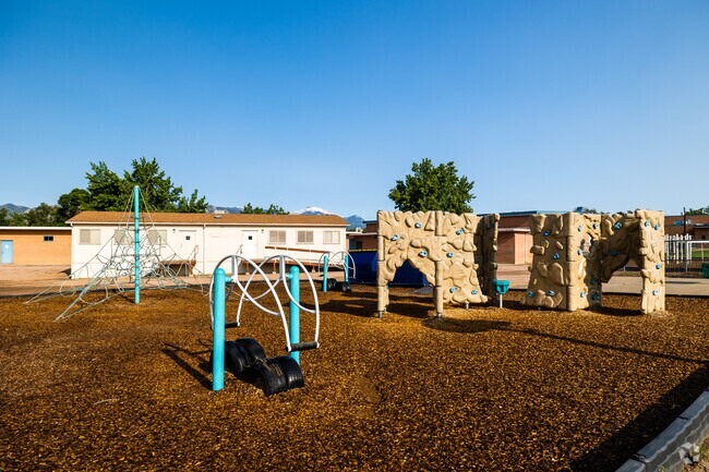 Kids at Venetucci Elementary School in Fountain Valley Ranch enjoy social time at recess.