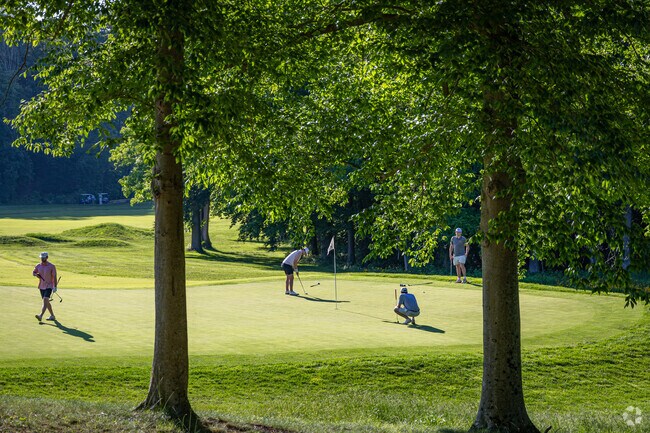 Golfers can practice their swings or play a full course game at The Preserve at Eisenhower.