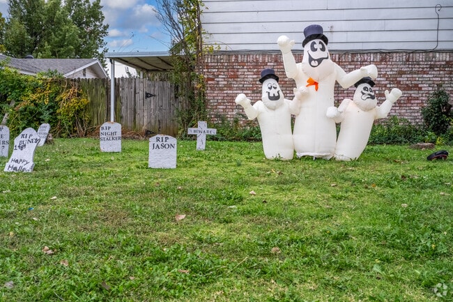 Cloverleaf residents in Oklahoma City decorate their home for Halloween.
