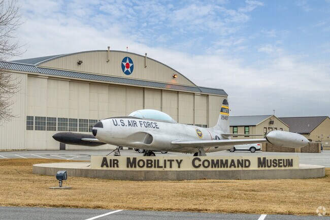 The Air Mobility Command Museum is a popular attraction near Woodside, and resides in an old airplane hangar.