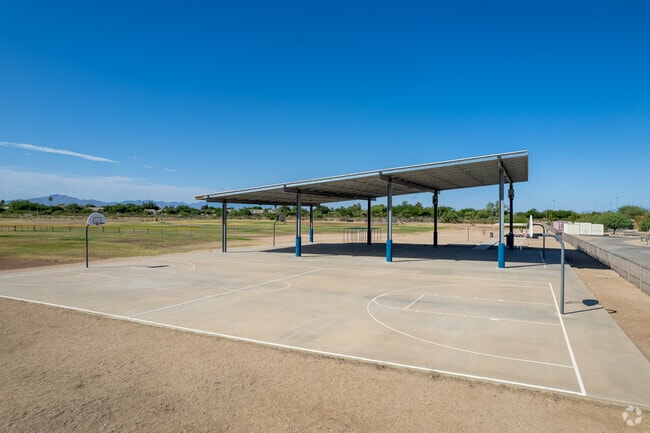 The basketball court at Desert Sky Middle School.