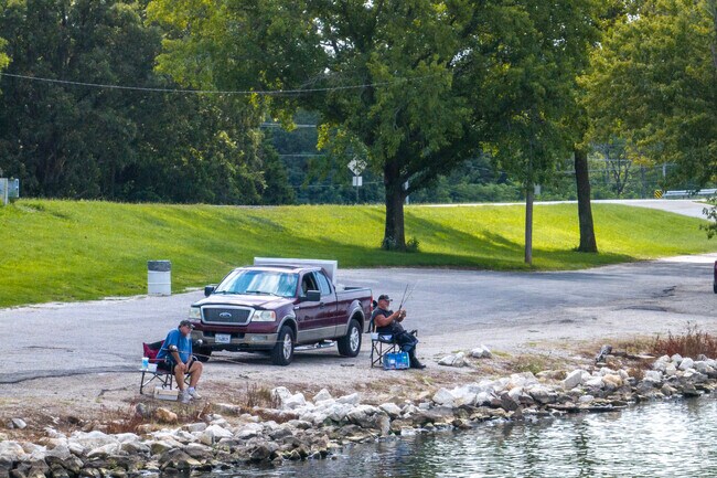 Fisherman can catch Catfish, Crappie, and the occasional bass at the Dividing Damn Park.