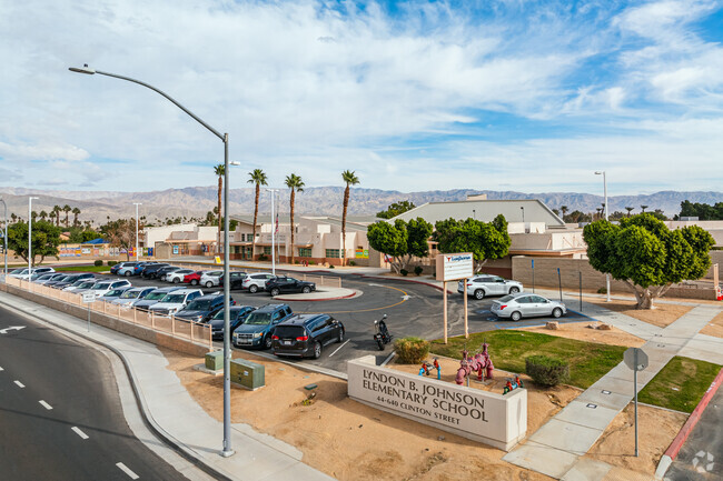 Lyndon B. Johnson Elementary School serves just under 600 students.