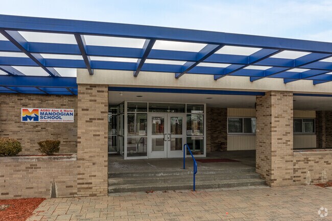 Agbu Alex-Marie Manoogian School entrance.