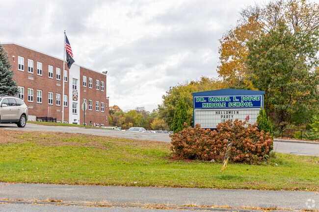 The entry signage at Daniel L Joyce Middle School.