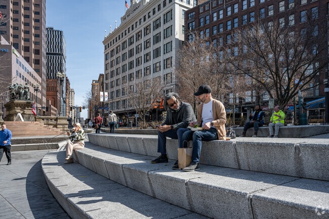 Engage with coworkers and friends at one of many gathering spaces in Public Square.
