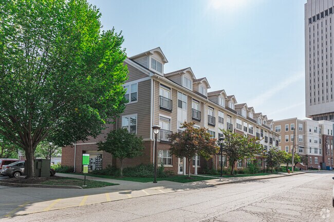 New construction mixes with century-old buildings around the Campus District.