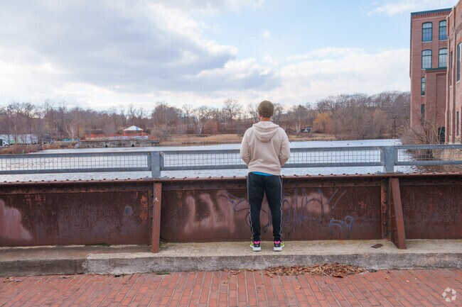 Stop and take in the beauty along the Spicket River Greenway in Lawrence.