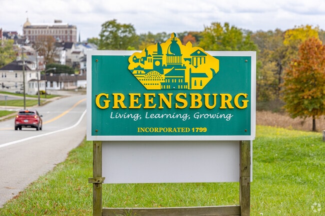 Greensburg, southeast of Pittsburgh, was founded in 1799.