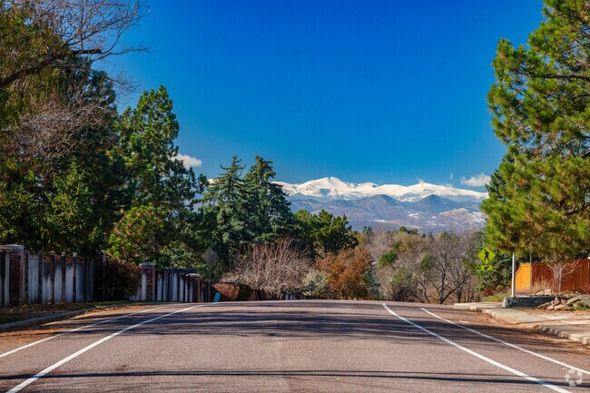 The views of the Rocky Mountains from Cherry Knolls streets are fantastic.